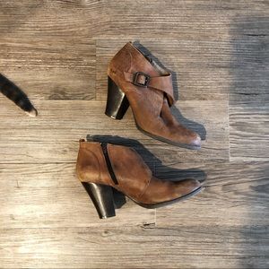 Brown Leather Booties